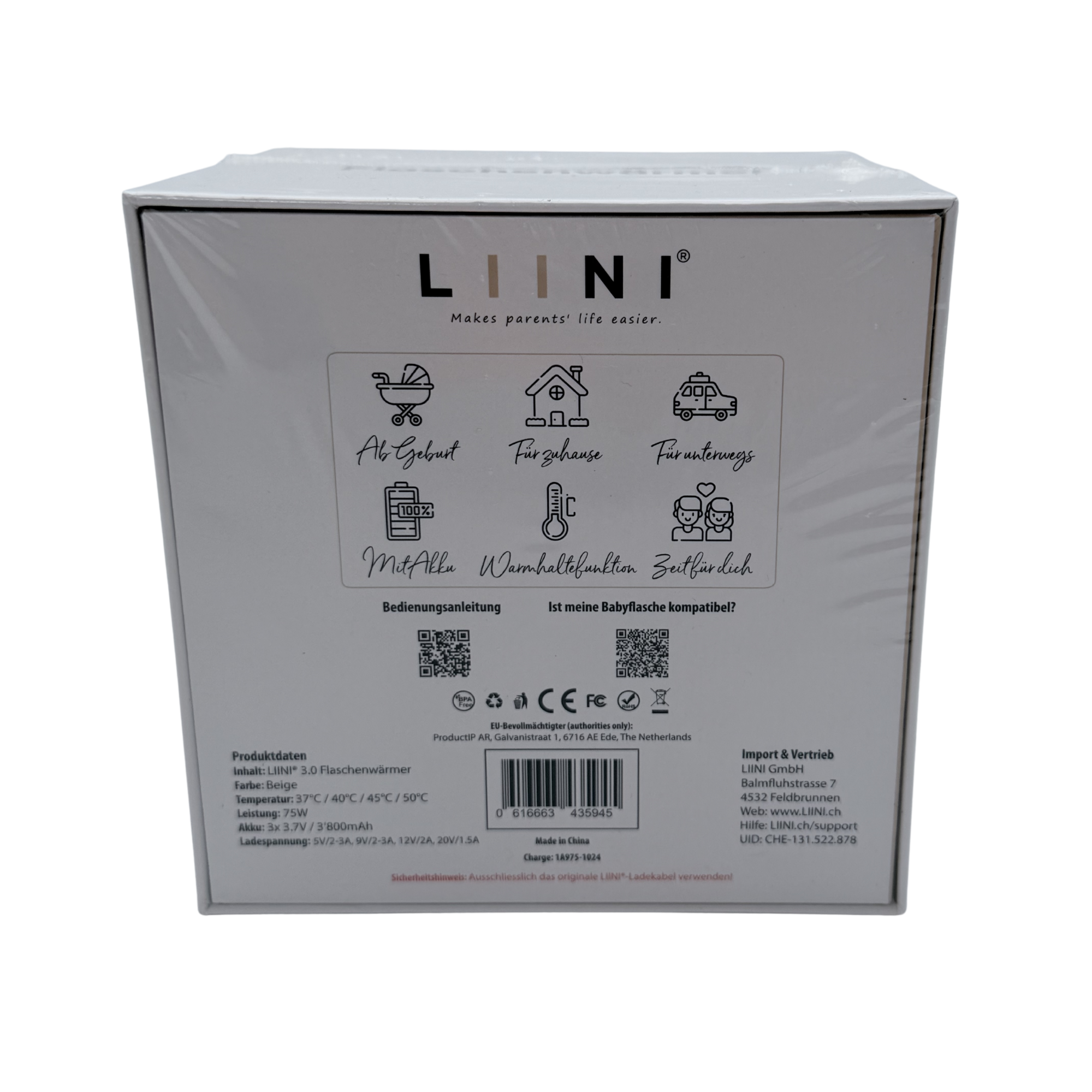 Chauffe-biberon portable rechargeable