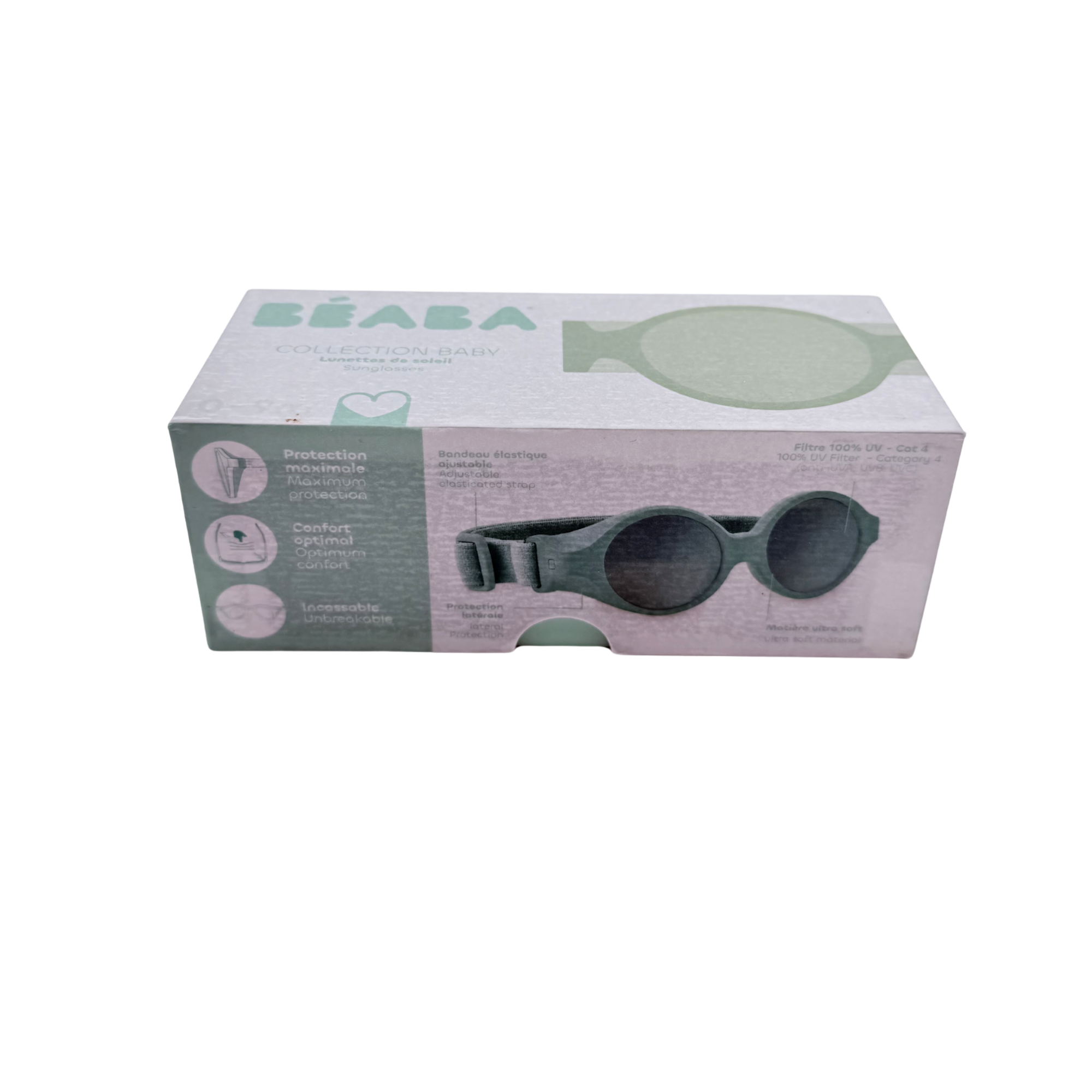 Lunettes de soleil bébé vert sauge - 0-9 mois