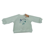 Sweat bébé vert d’eau motif crabe - 6 mois