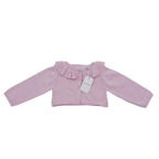 Boléro rose poudré à col volanté — 6 mois