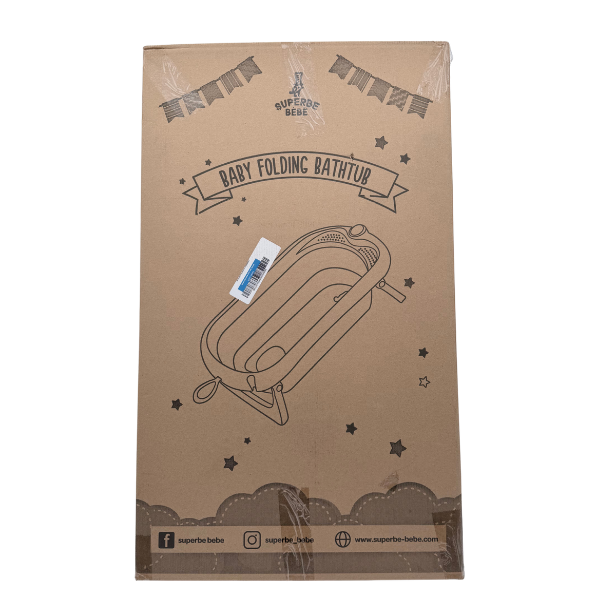 Baignoire bébé pliable avec transat et thermomètre