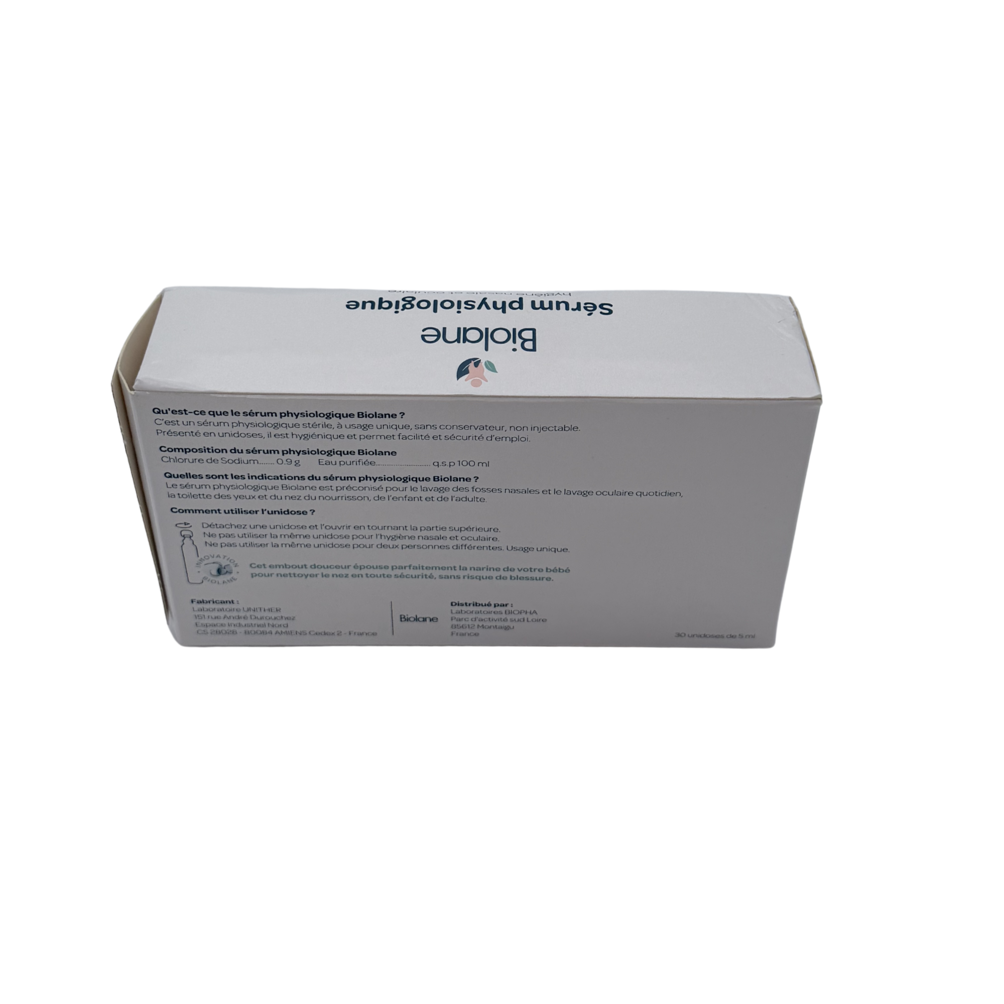 Sérum physiologique — 30 unidoses de 5 ml