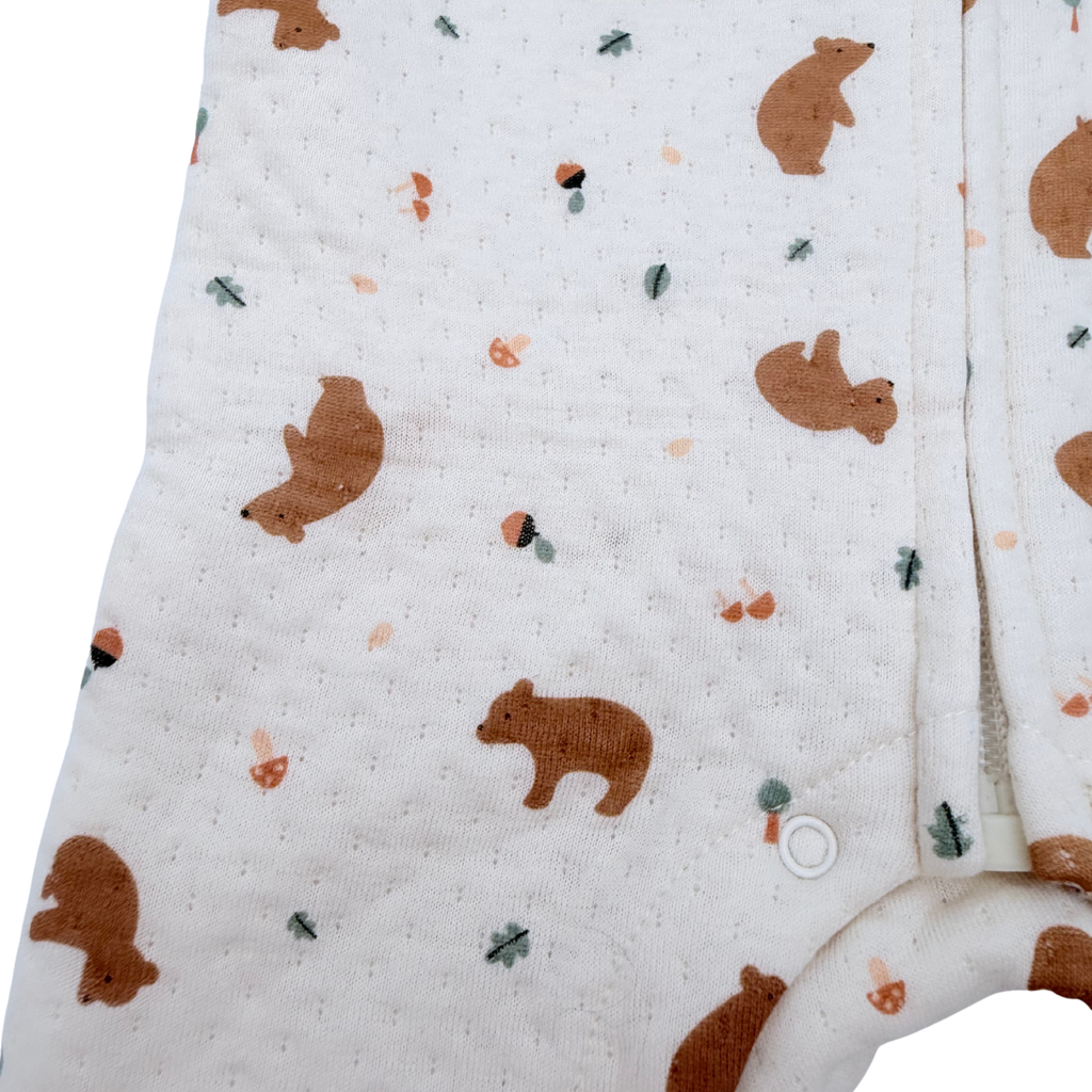 Pyjama bébé matelassé écru motif ours - 6 mois