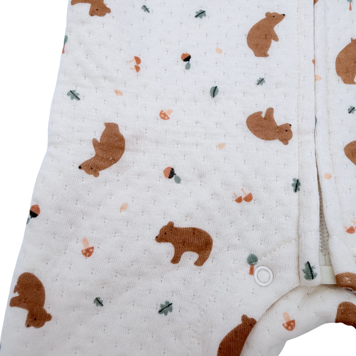 Pyjama bébé matelassé écru motif ours - 6 mois