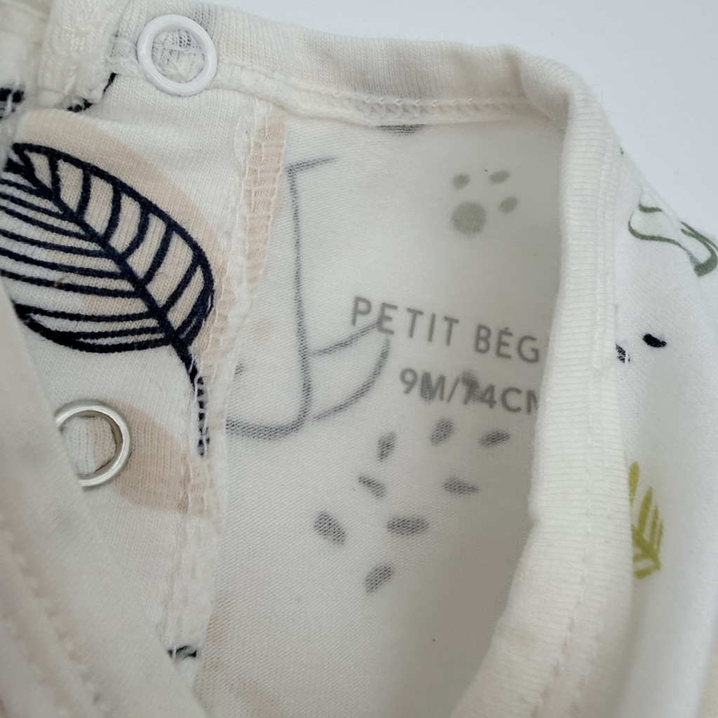 Ensemble salopette short & t-shirt imprimé chien — 9 mois