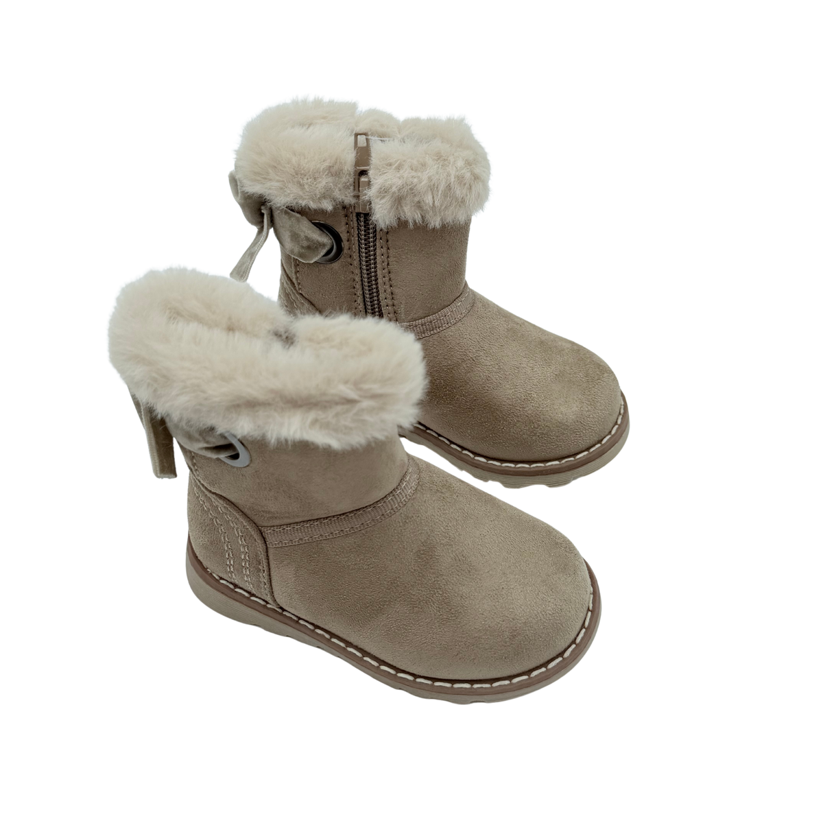 Bottines fourrées beige - 22
