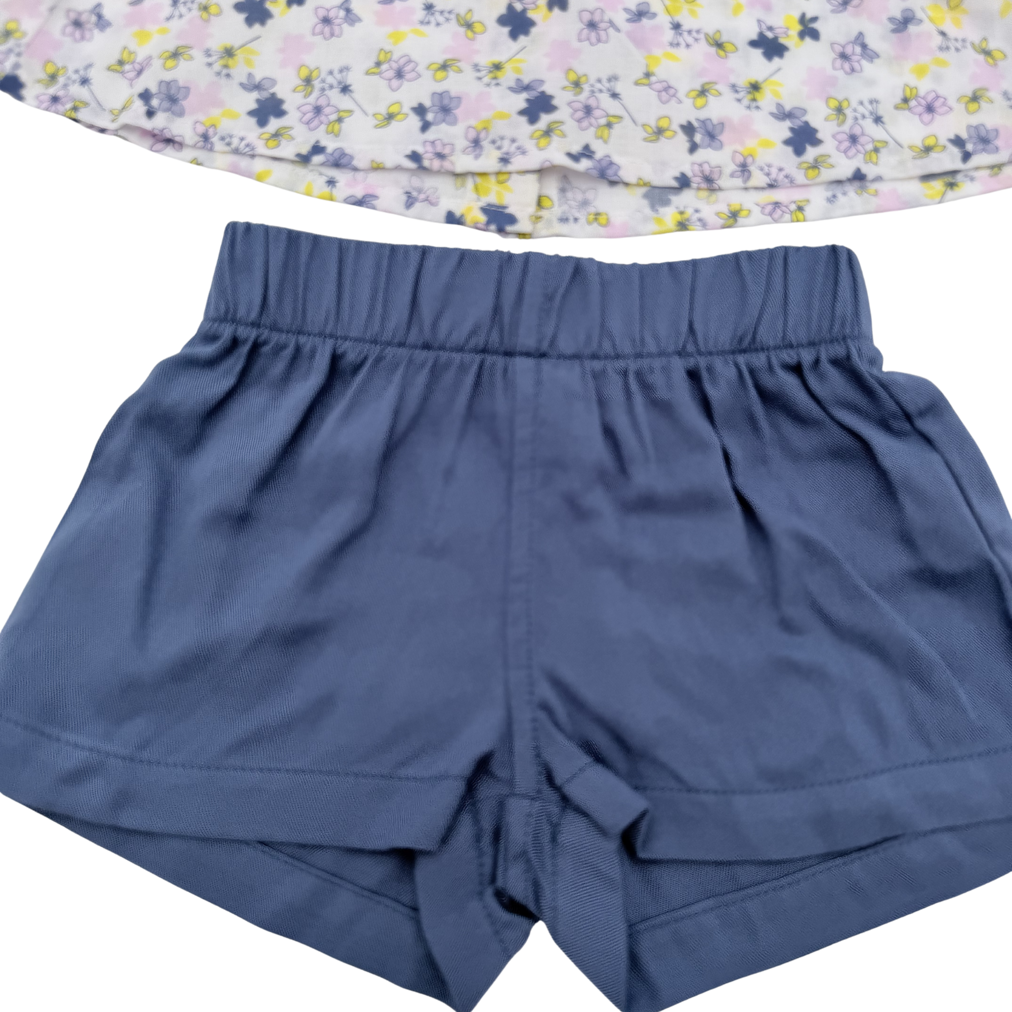 Ensemble blouse fleurie et short - 6 mois