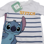 T-shirt manches longues blanc Stitch — 12 mois