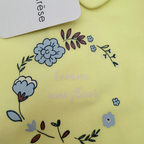 Body jaune col polo fleuri — 6 mois
