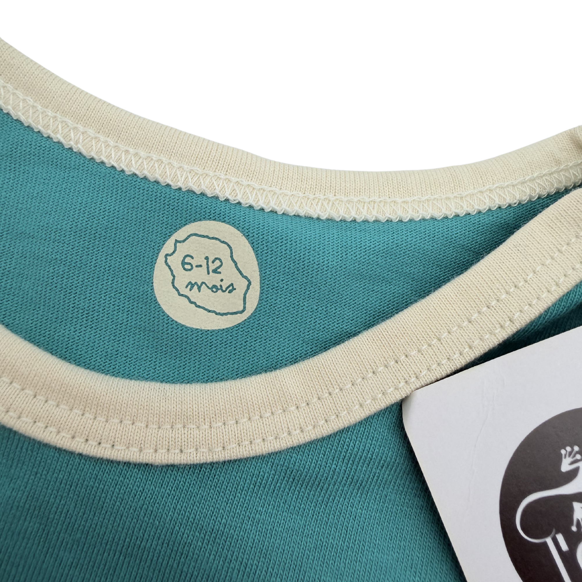 Body turquoise imprimé île et tortue — 6-12 mois