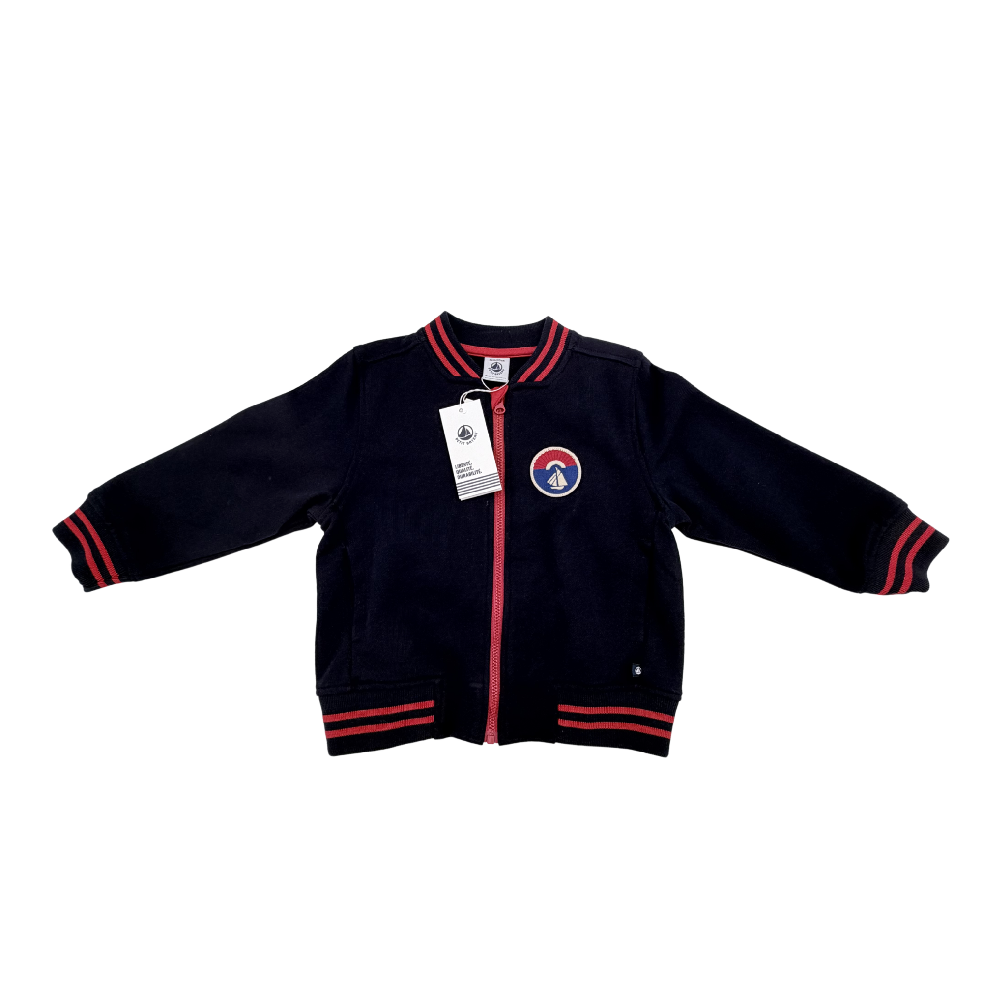 Teddy bébé marine et rouge — 3 ans
