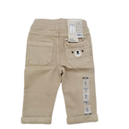 Pantalon bébé en denim beige - 3 mois