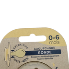 Lot de 2 sucettes caoutchouc ronde — 0-6 mois