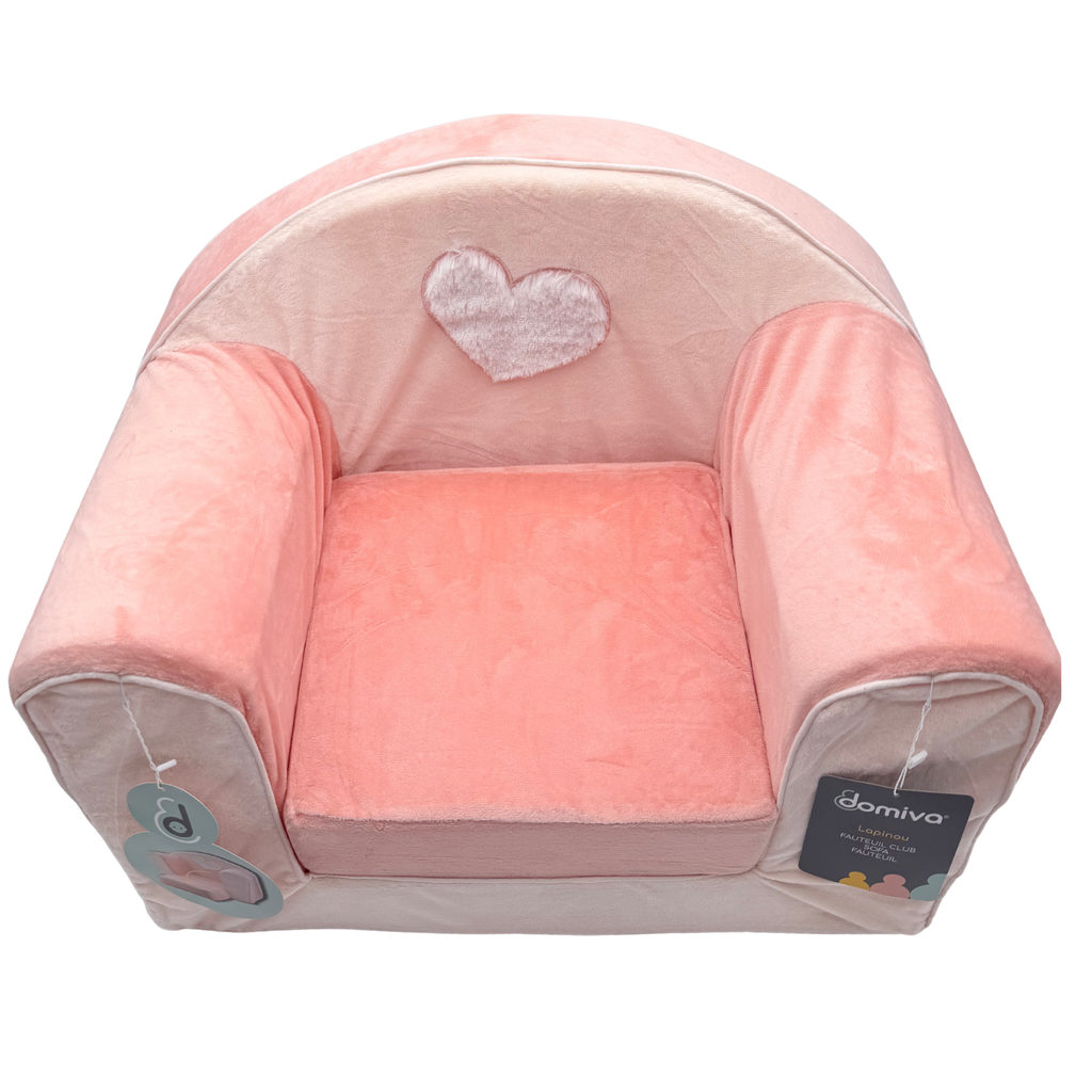 Fauteuil club enfant convertible rose