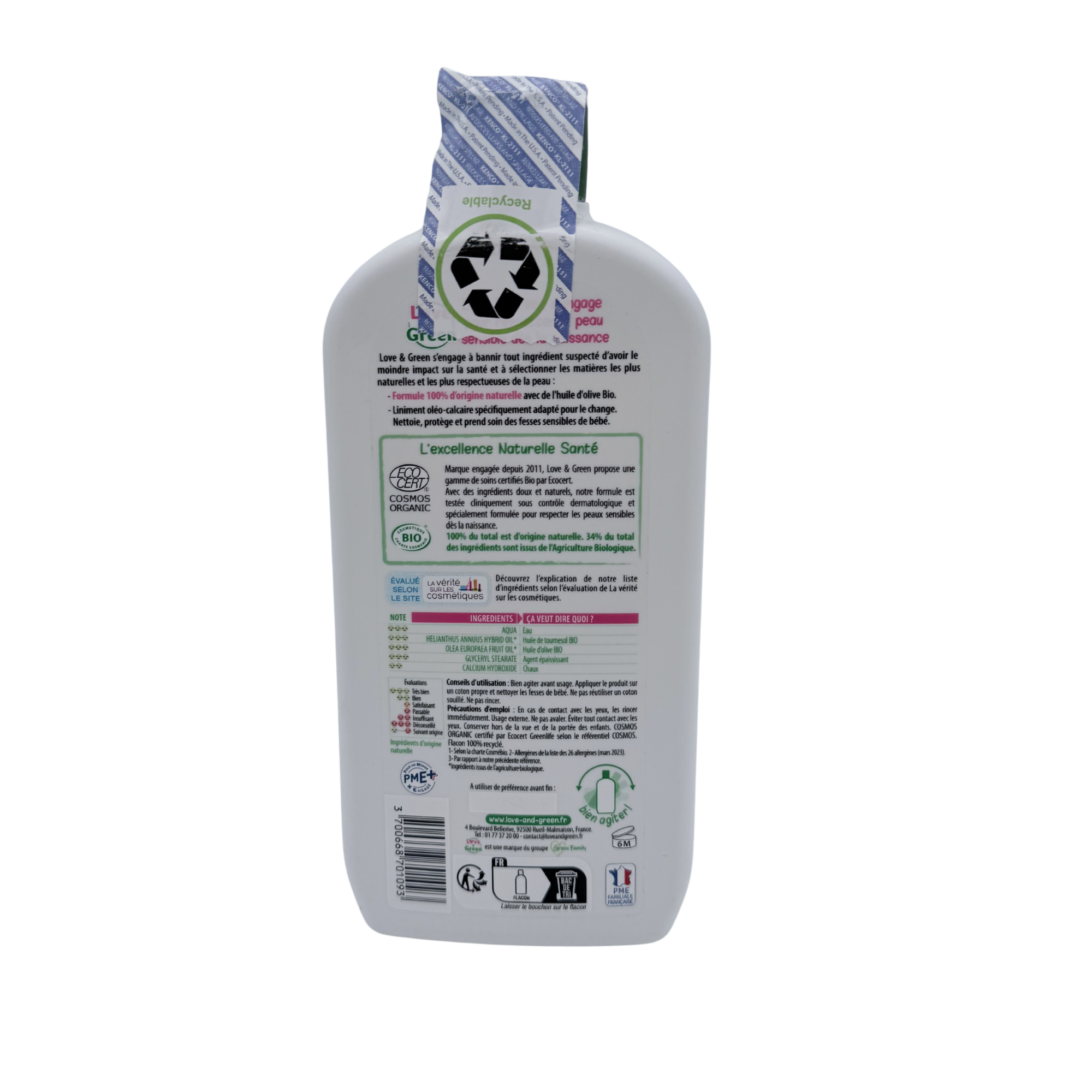 Liniment à l'huile d'olive bio — 500 ml