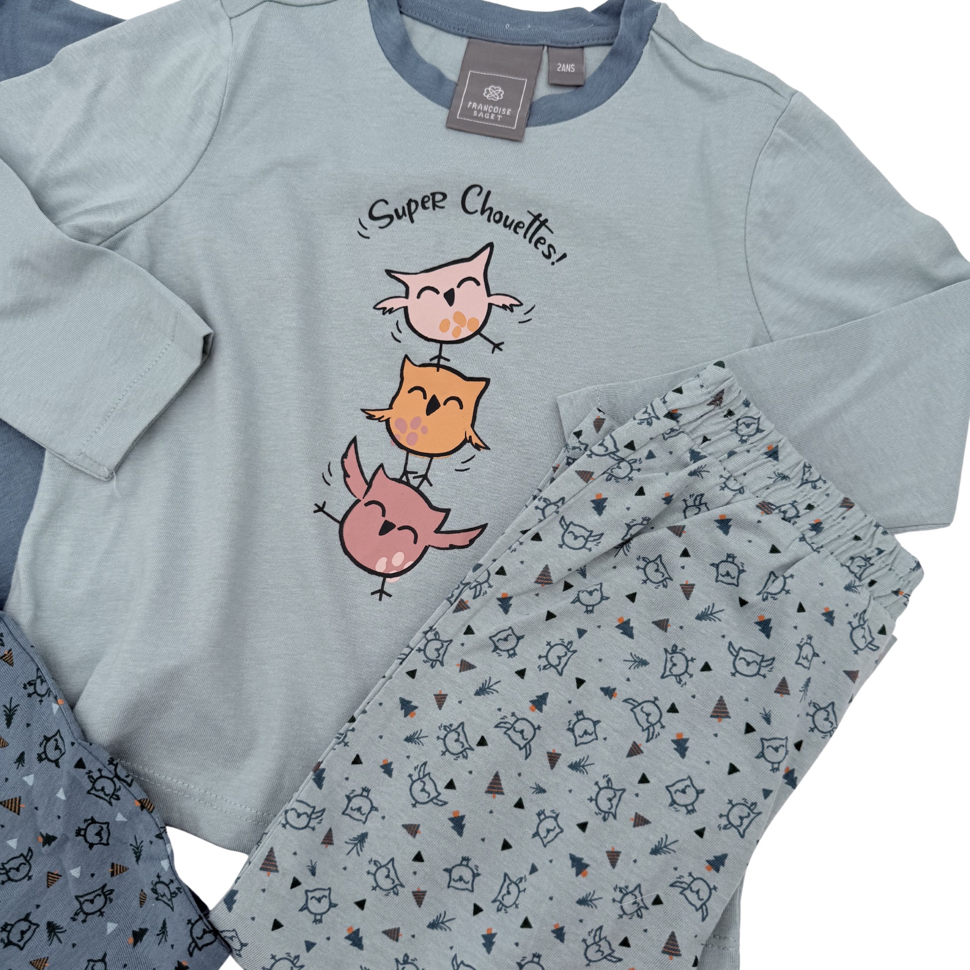 Lot de 2 pyjamas 2 pièces chouettes — 2 ans