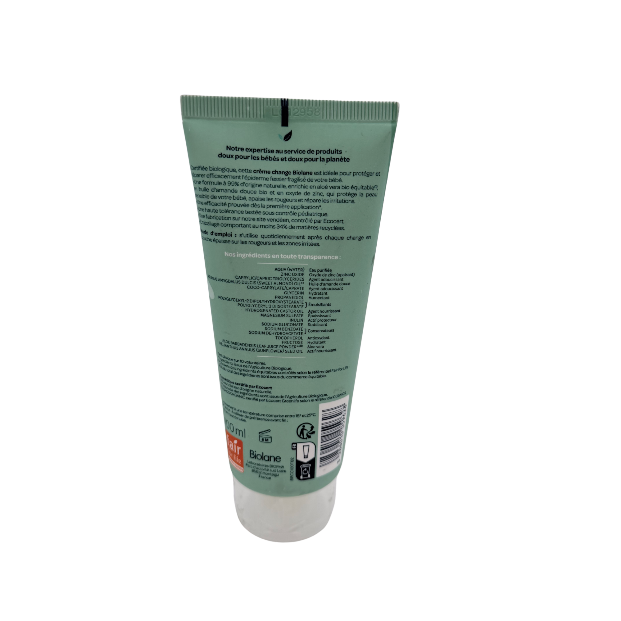 Crème change Bio — 100 ml