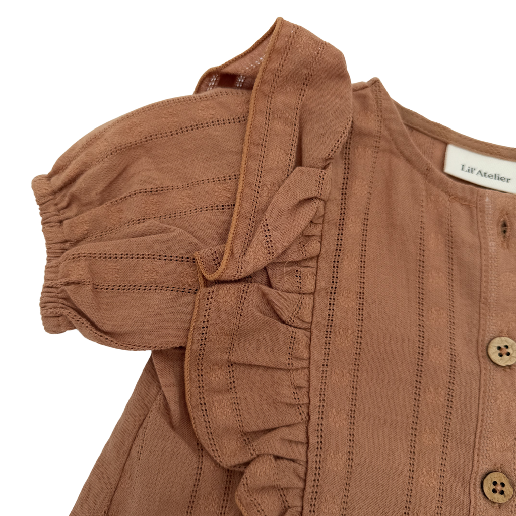 Blouse marron — 2-4 mois