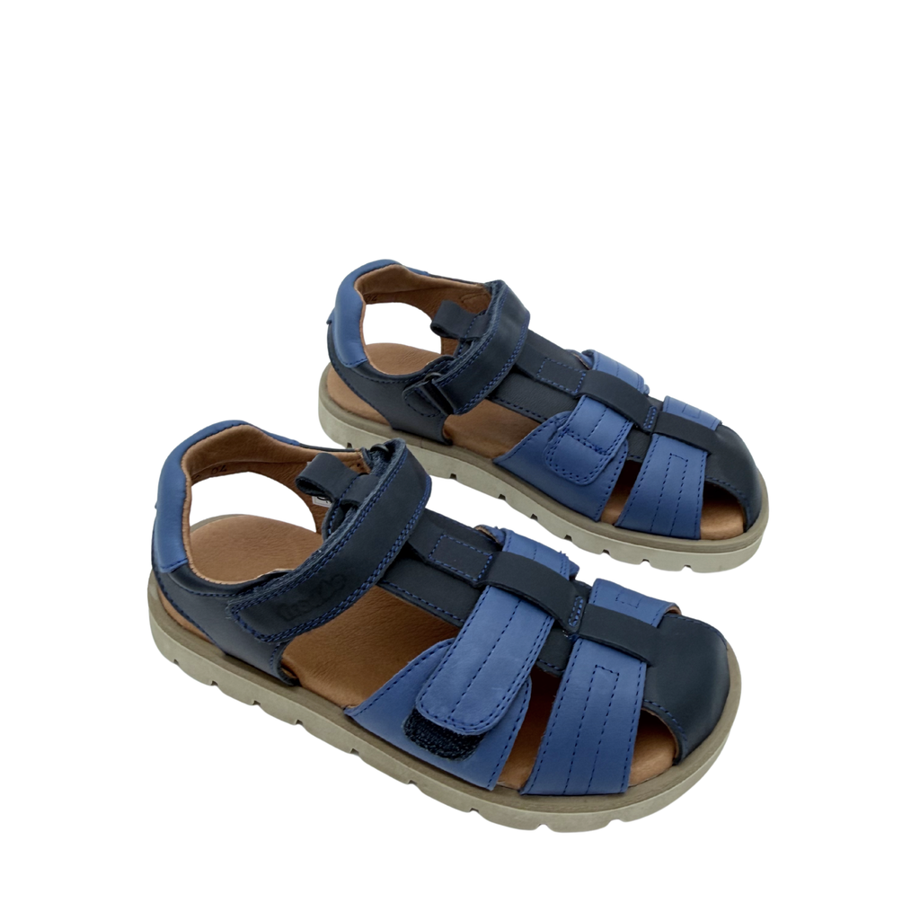 Sandales ouvertes bleu marine et bleu denim — 32