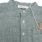 Chemise vert sauge en lin — 12 mois