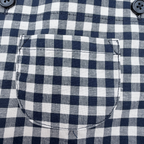Robe salopette à carreaux marine et blanc avec t-shirt — 0-3 mois