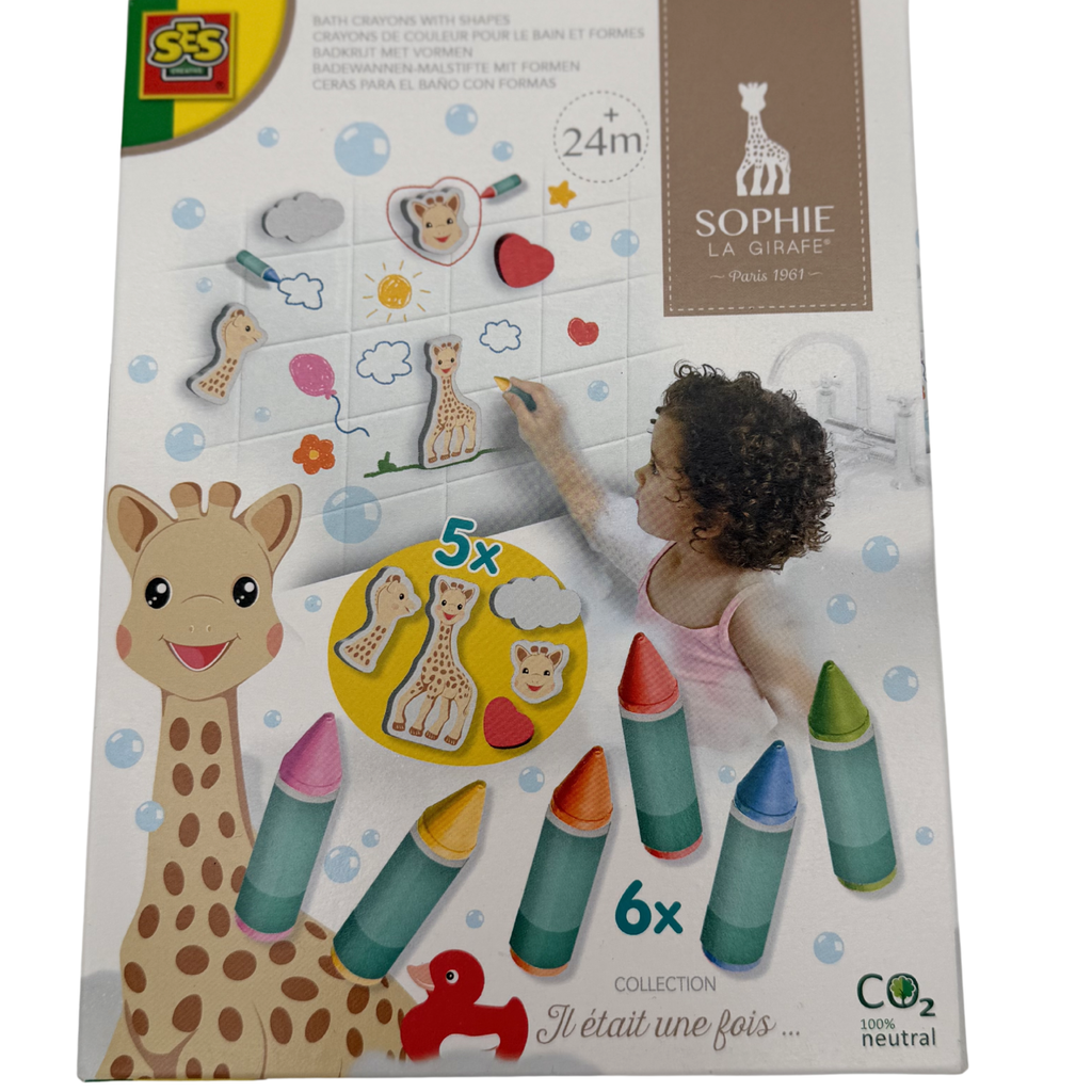 Crayon de bain et figurines en mousse