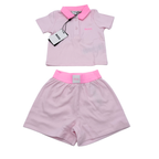 Ensemble polo et short rose — 3 mois