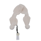 Écharpe écrue en maille avec pompons - 1-3 mois