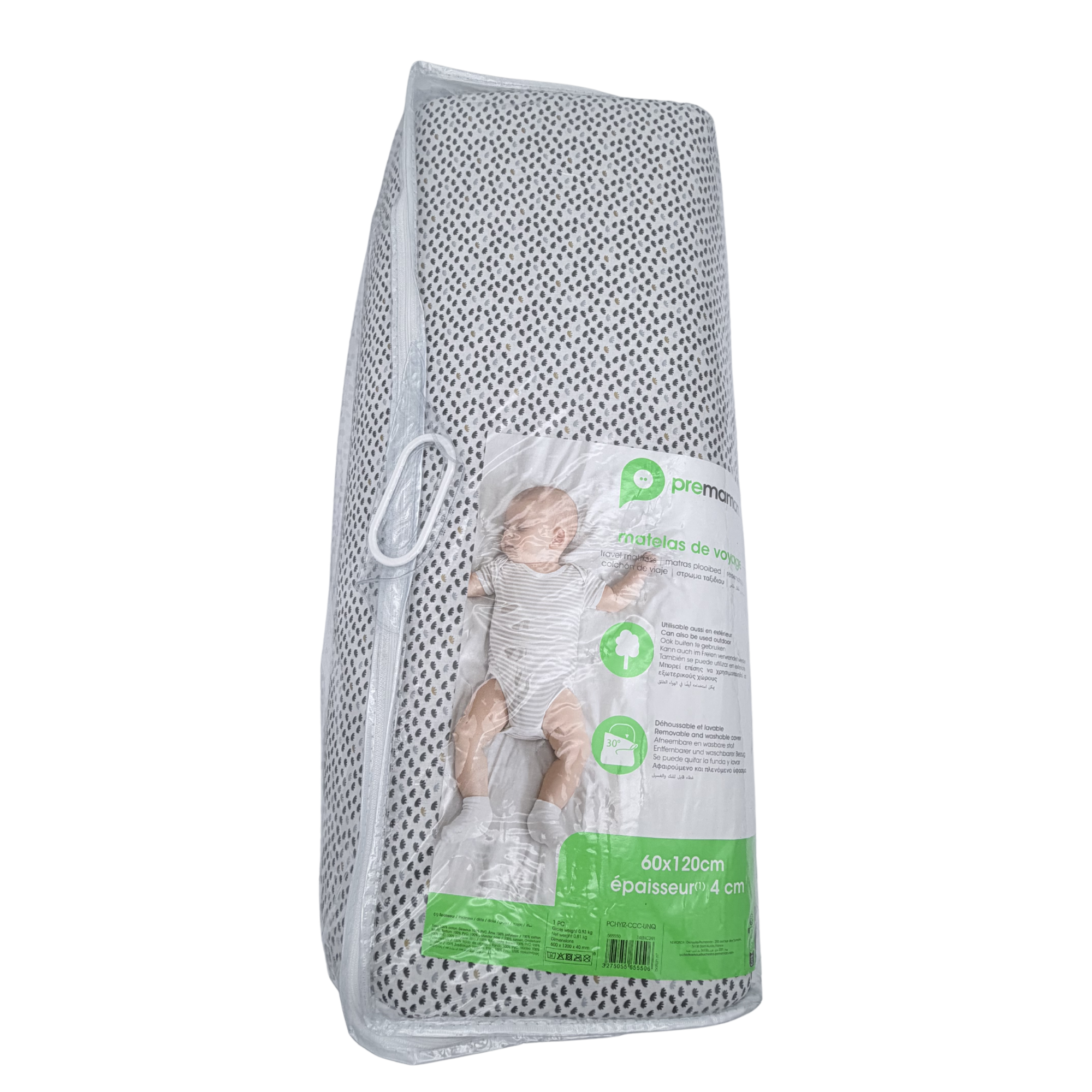 Matelas de voyage bébé 60 x 120 cm