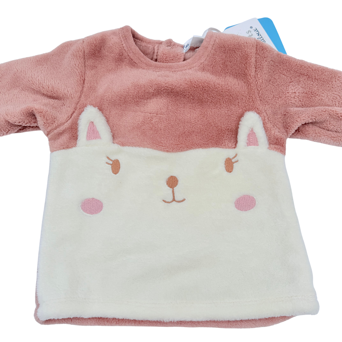 Pyjama bébé deux pièces rose motif chat - 6 mois