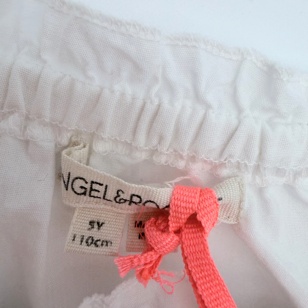 Blouse blanche à nœuds - 5 ans