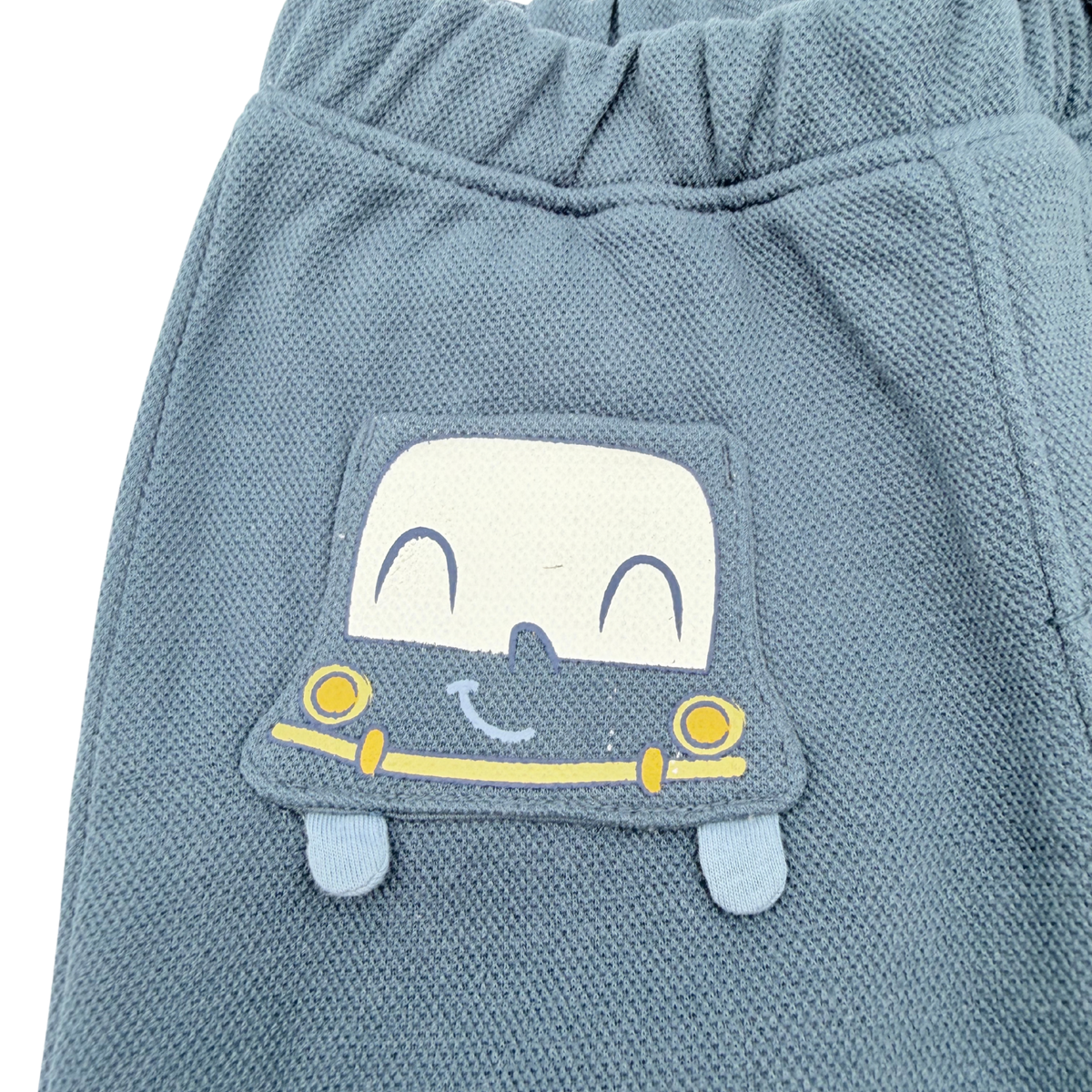 Pantalon bébé bleu marine avec poches voitures - 9 mois