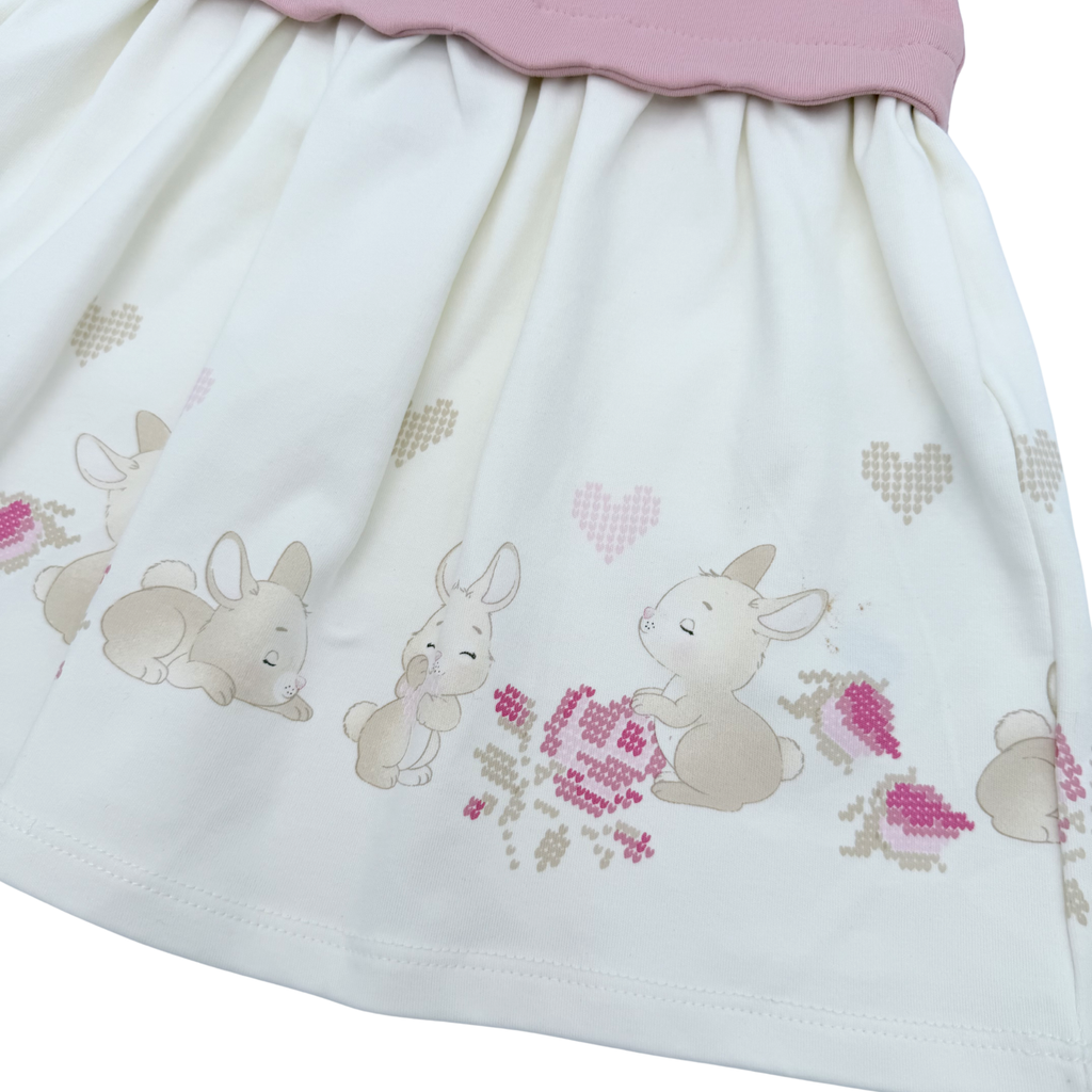 Robe écrue et rose — 18 mois