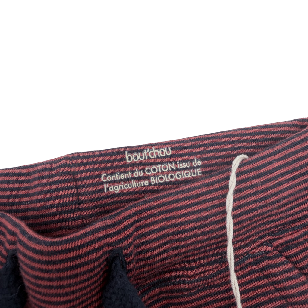 Pantalon rayé rouge et bleu - 6 mois