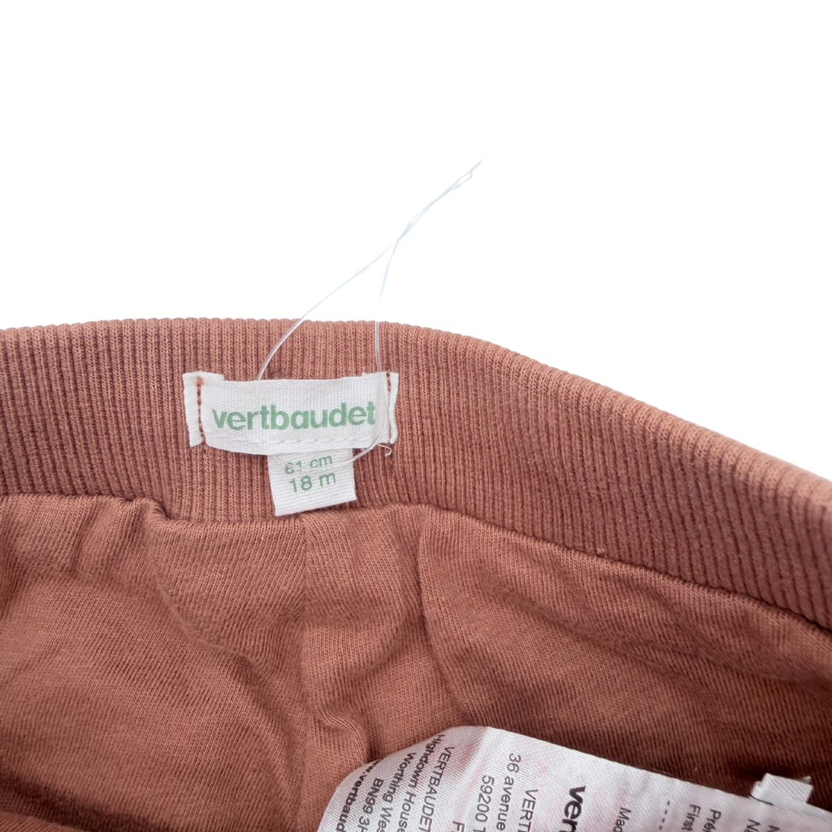 Pantalon enfant marron avec taille élastiquée - 18 mois