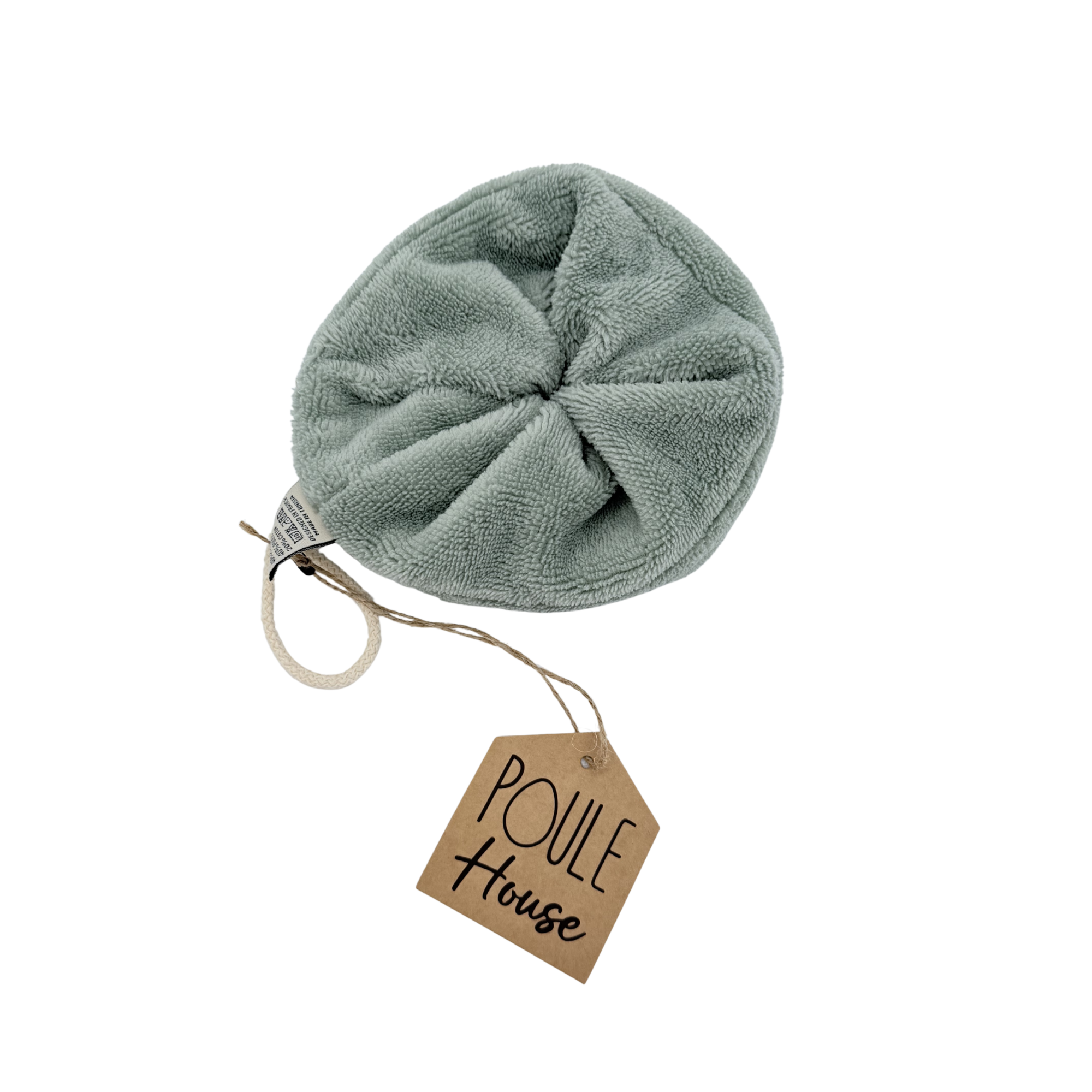 Fleur de douche éponge bambou vert sauge