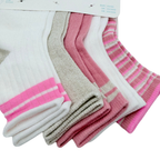 Lot de 5 paires de chaussettes rose, blanc et doré – 23-26