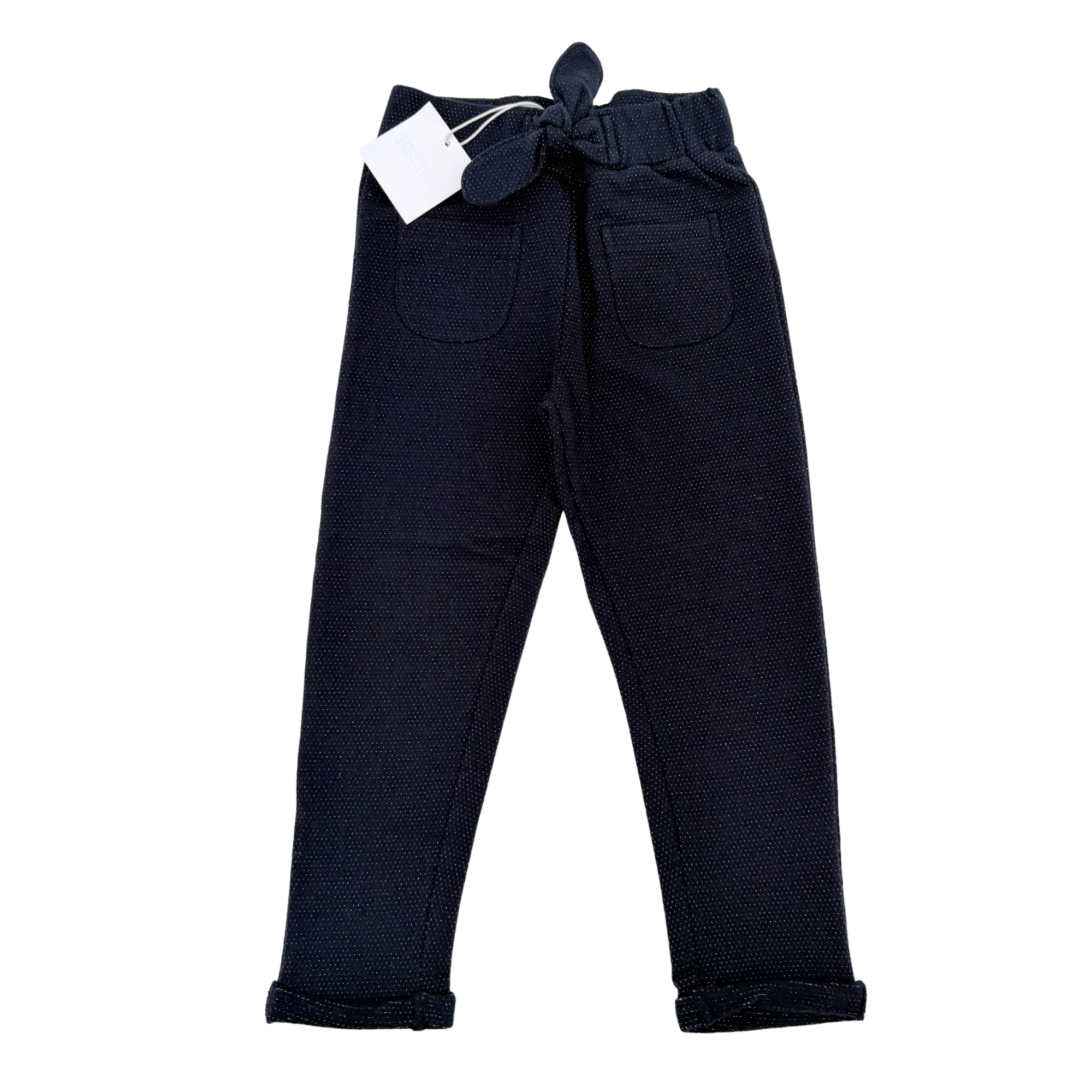 Pantalon bleu marine à pois brillants — 5 ans