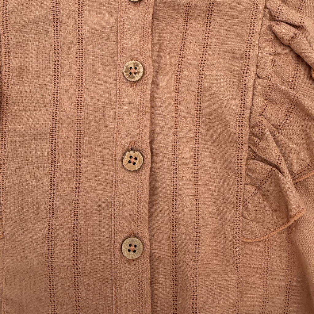 Blouse marron — 1-2 mois