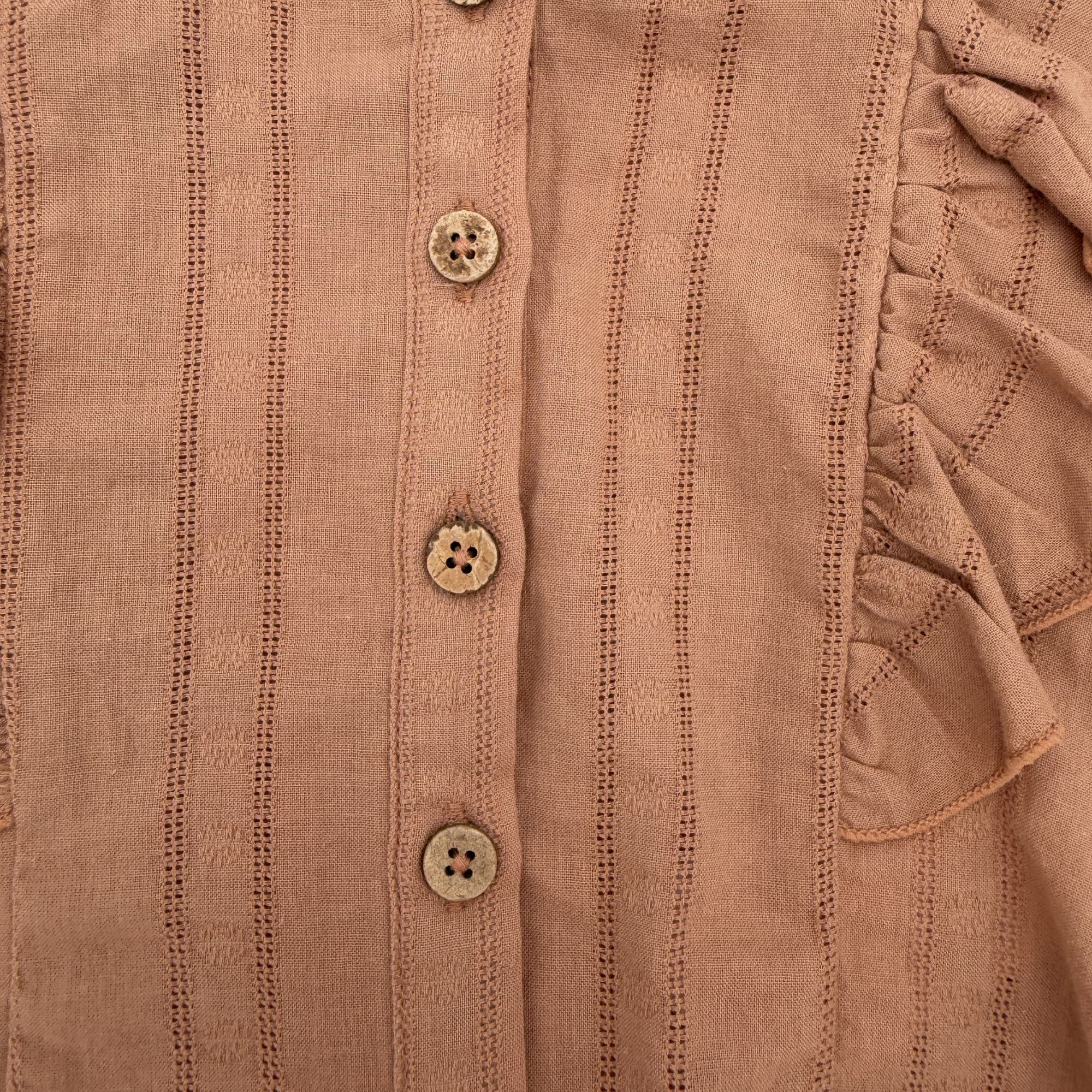 Blouse marron — 1-2 mois