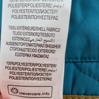 Veste réversible bébé écrue et bleu canard - 6 mois