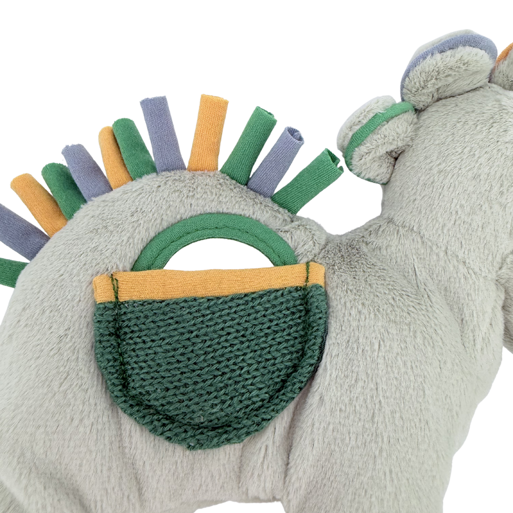 Peluche dinosaure d’activités — vert sauge