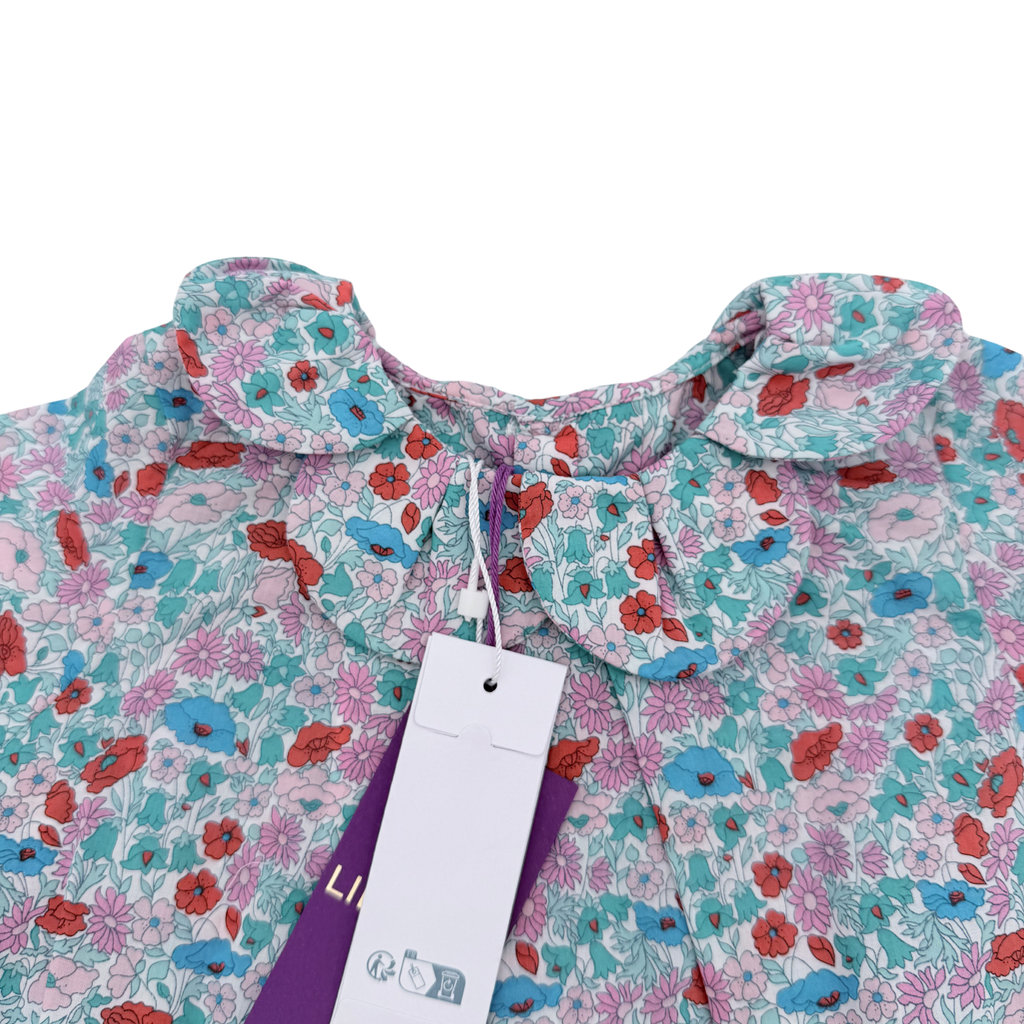 Blouse liberty à col volant — 12 mois