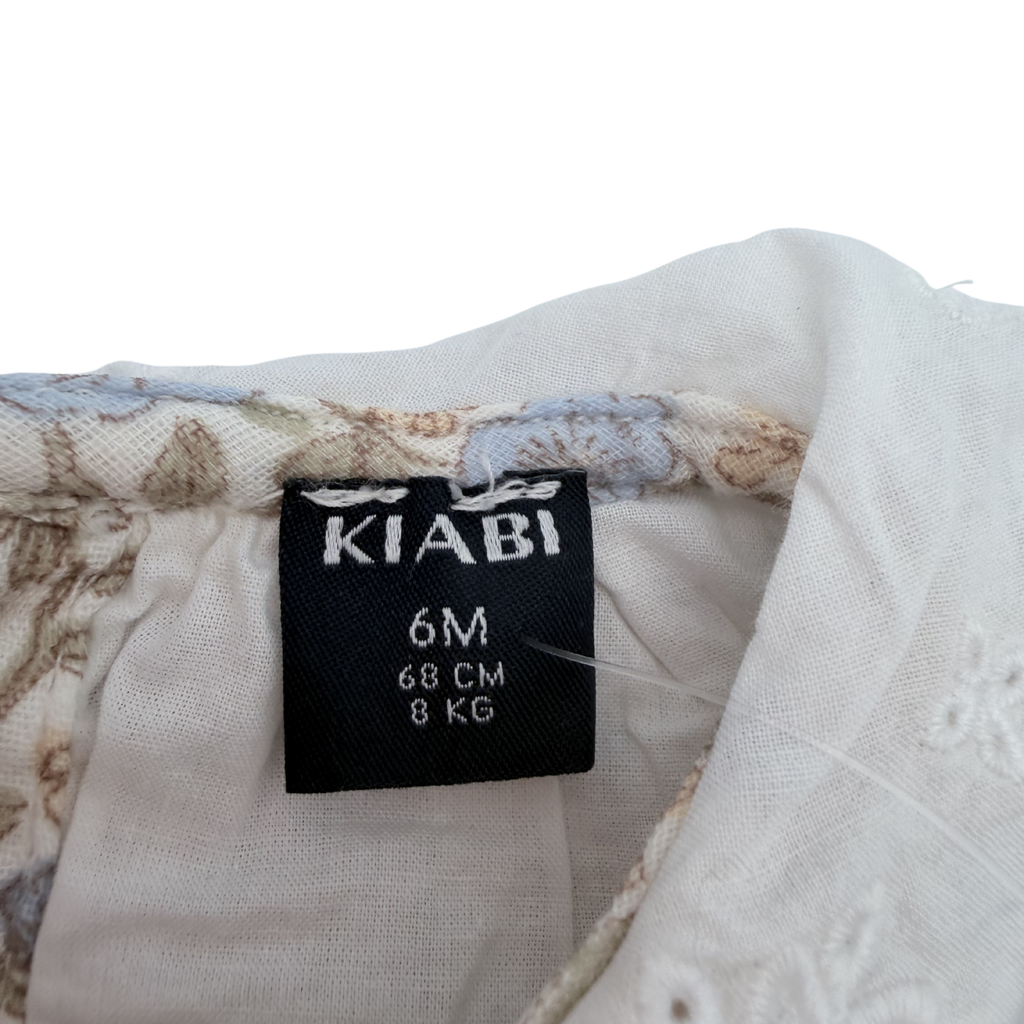 Robe bébé fleurie à col brodé — 6 mois