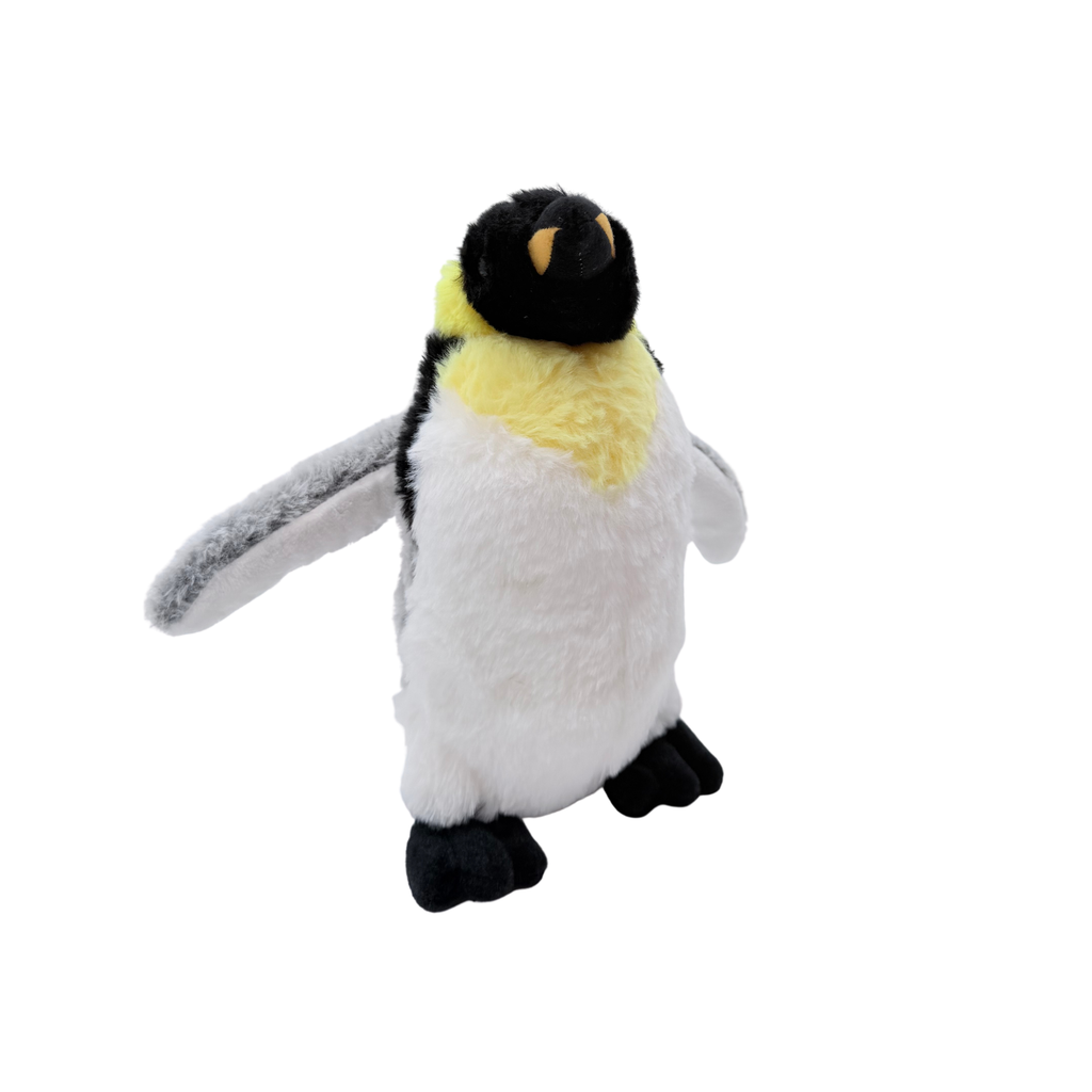 Peluche pingouin blanc noir et jaune - 28 cm