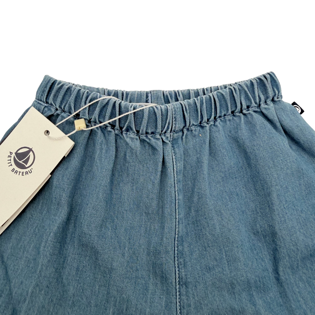Pantalon bébé en denim léger bleu - 12 mois