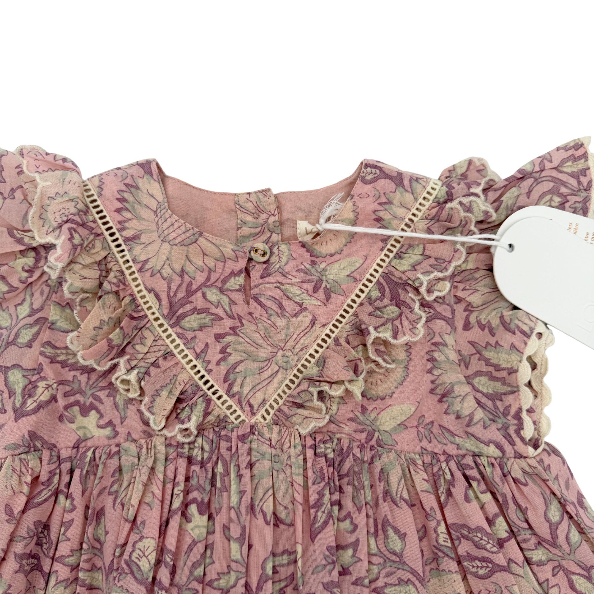 Robe fleurie volantée — 6 mois