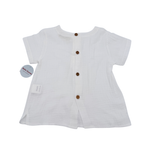 Blouse gaze de coton blanche — 24 mois