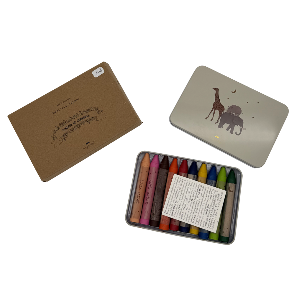 Boite de 10 crayons en cire naturelle