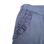 Pantalon bleu marine à volants - 6 mois